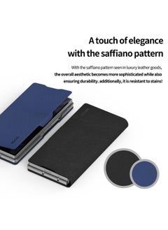 araree araree Bonnet Diary Samsung Galaxy Z Fold 6 Case, PU Leather Flip Folio Case Closure Folding Flip Cover Compatible with Samsung Galaxy Z Fold 6 5G - Black  - Image 4
