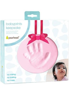 pearhead Pearhead Babyprints Newborn Baby Handprint or Footprint Keepsake Christmas Ornament Kit, Perfect Holiday Keepsake or Gift for New or Expecting Parents, Pink  - Image 3