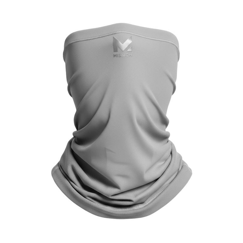 MISSION Multi-Use Neck Gaiter Face Mask for Ski & Outdoors, UPF 50, Breathable Lightweight Fabric (Charcoal) - Image 1