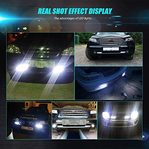 YEERON Universal Daytime Running Lights 6 LEDs High/Low Beam LED DRL Kit Waterproof 6000K Spot Fog Lamp Fit for Car SUV TRUCK. Xenon White.2-Pack. - Image 2