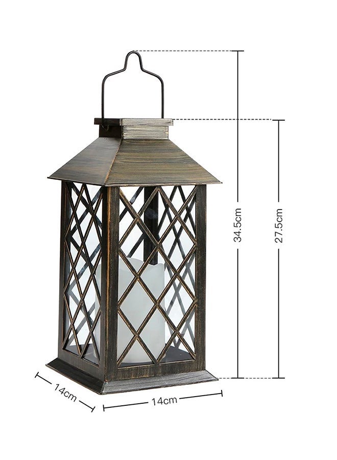 NIBEMINENT Solar Powered Rechargeable LED Lamp Bronze 14x14x34.5centimeter  - Image 3