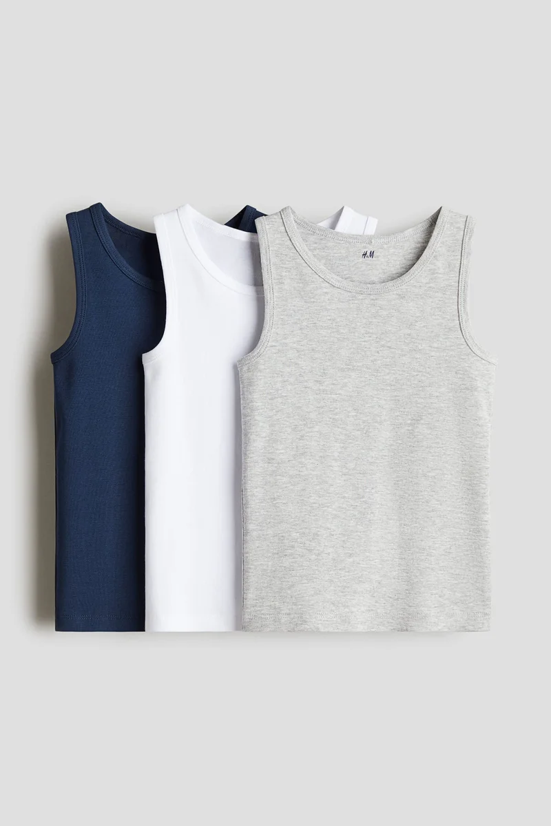 H&M 3-pack cotton vest tops