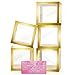 Lovelite Baby Boxes with Letters for Baby Shower 5 Clear Balloon Boxes with 78 Letters Numbers Name Blocks for Bridal Shower Gender Reveal Decorations Birthday Wedding Party Grad Backdrop Gold - Image 3