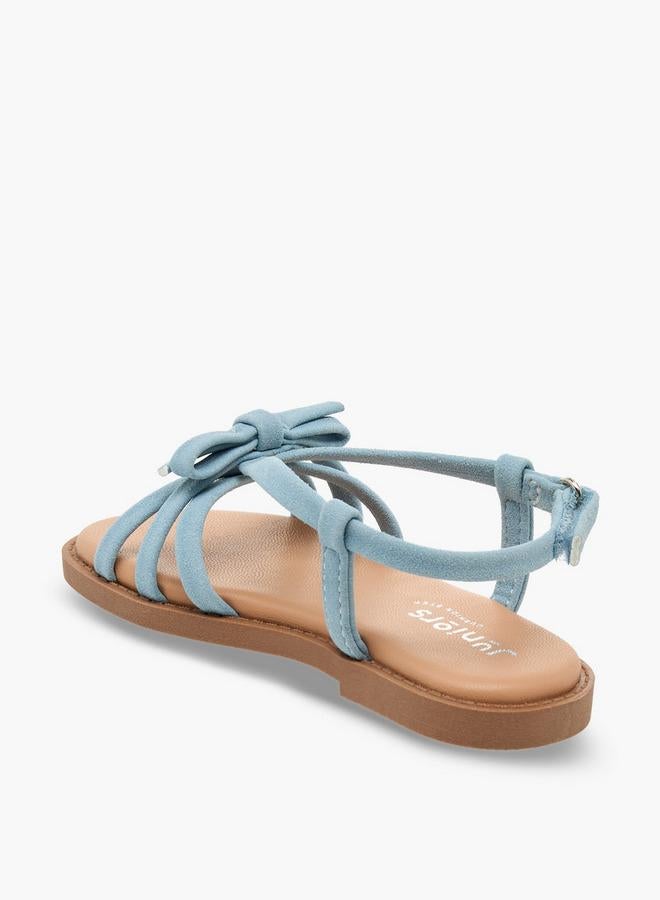 JUNIORS Girls Bow Accent Hook & Loop Sandals - Image 4