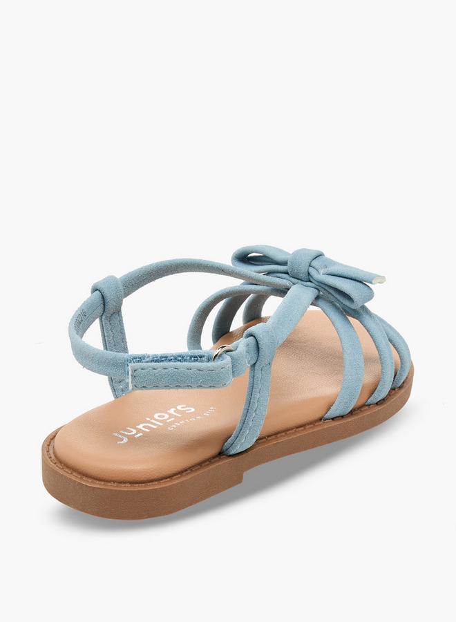 JUNIORS Girls Bow Accent Hook & Loop Sandals - Image 5