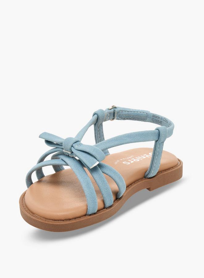 JUNIORS Girls Bow Accent Hook & Loop Sandals - Image 3