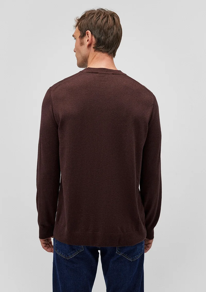 مافي Brown Crewneck Sweater