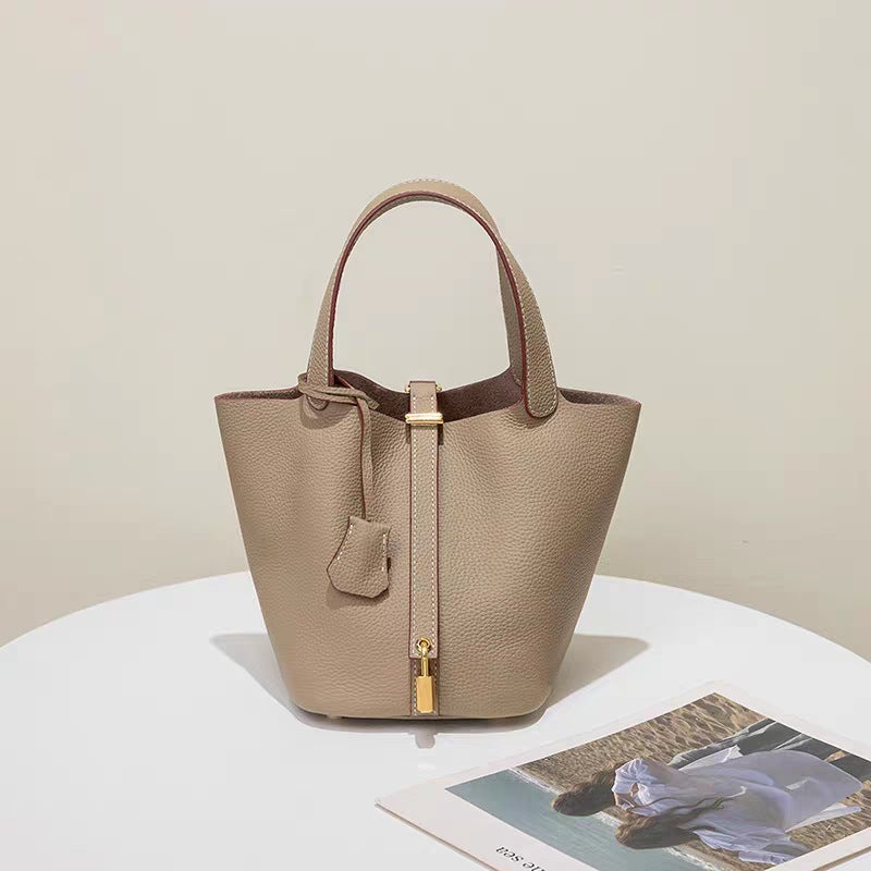 Guangzhou Factory Bags For Women Summer Bucket Bag Vegetable Basket Women'S Bag Genuine Leather Handbag Bridal Wedding Bag - Image 2