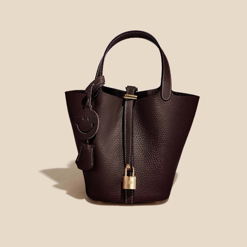 Guangzhou Factory Bags For Women Summer Bucket Bag Vegetable Basket Women'S Bag Genuine Leather Handbag Bridal Wedding Bag - Image 1