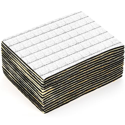 Hedume 394 mil 16 sqft Car Sound Deadening Mat, 15 Piece 15.7″x 9.8″ Car Sound Deadener, 10mm Thick Butyl Automotive Sound Deadener, Audio Noise Insulation and Dampening - Image 1