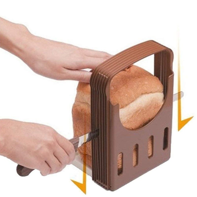 SWARG New Foldable and Adjustable Bread Slicer Toast Loaf Sandwich Cutter Cutting Slicing Mold Baking Tools Kitchen Gadgets (Multi) - Image 2