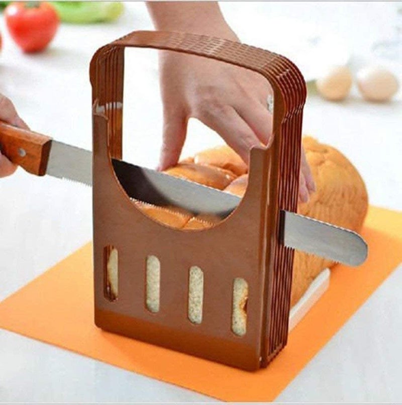 SWARG New Foldable and Adjustable Bread Slicer Toast Loaf Sandwich Cutter Cutting Slicing Mold Baking Tools Kitchen Gadgets (Multi) - Image 1