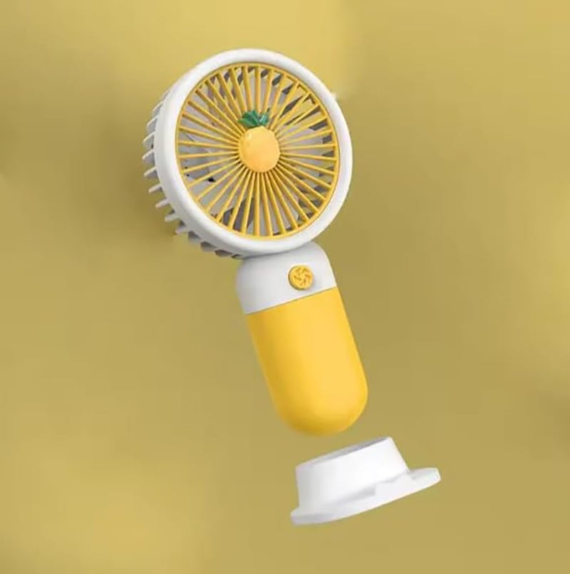 Litehom Mini Handheld Fan (Upto 6 Hours Running) Rechargeable 2000 Mah Battery Operated Portable Fan, Desk Fan, Carry It Anywhere (LIGHT GREEN) - Image 1
