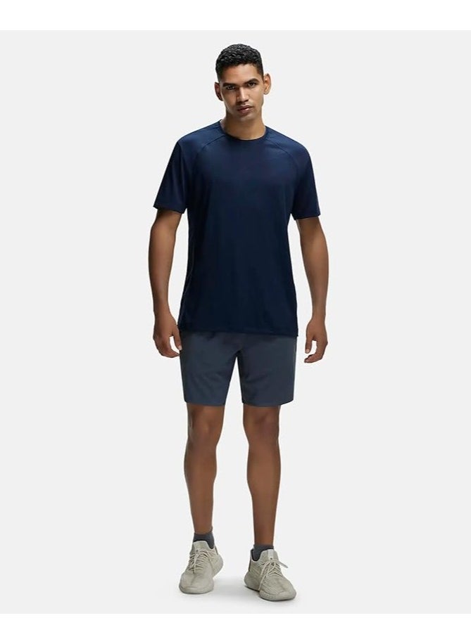 JOCKEY - JOCKEY Move Mens Round Neck Half Sleeve T-Shirt MV15 MID NIGHT NAVY - Image 1