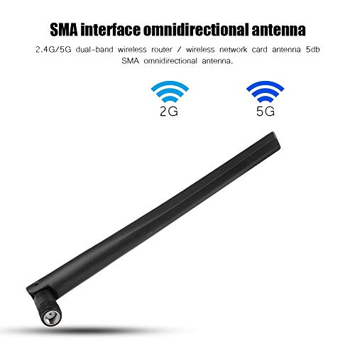 Zopsc 3 قطع راوتر مزدوج النطاق 5dBi هوائي 2.4G/5G هوائي عالي الكسب هوائي SMA بطاقة الشبكة هوائي خارجي للـ LAN/راوتر، مناسب لـ RT-AC68u AC66U - Image 3