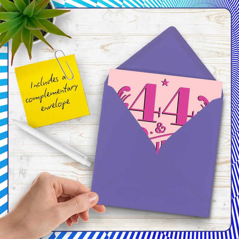 Stuff4 بطاقات عيد ميلاد 44 للنساء - رائعة - بطاقة عيد ميلاد سعيد لامرأة تبلغ من العمر 44 عامًا، ابنة أخت، ابنة عم، زوجة، 5.7 بوصة، بطاقات تهنئة بعيد الميلاد - Image 5