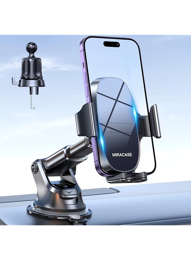 erorex Car Phone Holder 4 In 1 Phone Holder Stand For Car Mobile Holder Car For Dashboard And Air Vent And Windshield Compatible With Iphone 14 Pro Max 13 12 11 Samsung S23 Xiaomi Google And More - Image 1