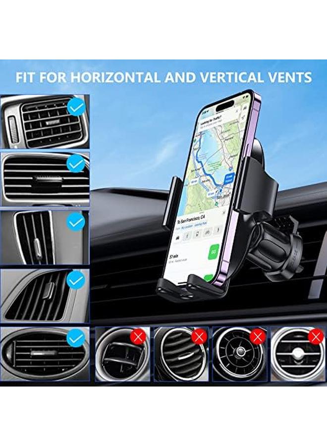 erorex Car Phone Holder 4 In 1 Phone Holder Stand For Car Mobile Holder Car For Dashboard And Air Vent And Windshield Compatible With Iphone 14 Pro Max 13 12 11 Samsung S23 Xiaomi Google And More - Image 3