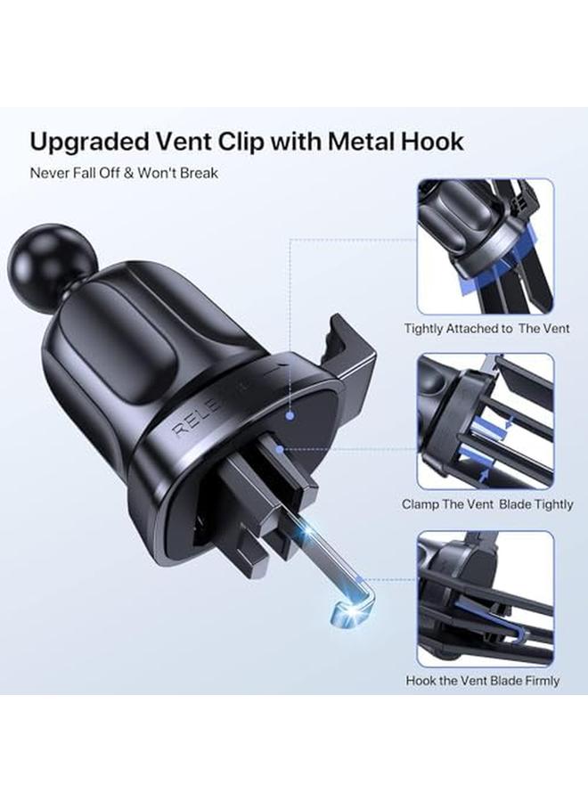 erorex Car Phone Holder 4 In 1 Phone Holder Stand For Car Mobile Holder Car For Dashboard And Air Vent And Windshield Compatible With Iphone 14 Pro Max 13 12 11 Samsung S23 Xiaomi Google And More - Image 2