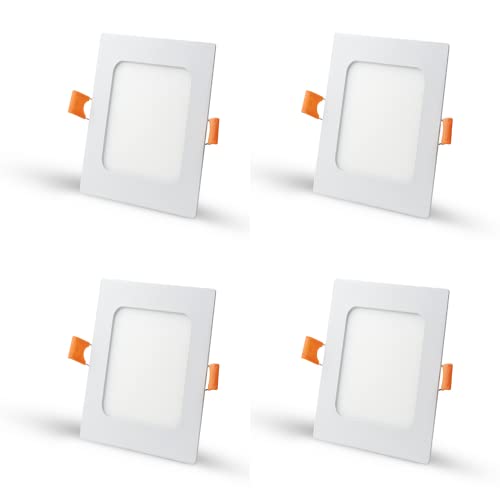 D'Mak D’Mak Engineered Wood 15 Watt Square Ceiling Panel White Led Light for Pop/False Ceiling - Pack of 4 - Image 1
