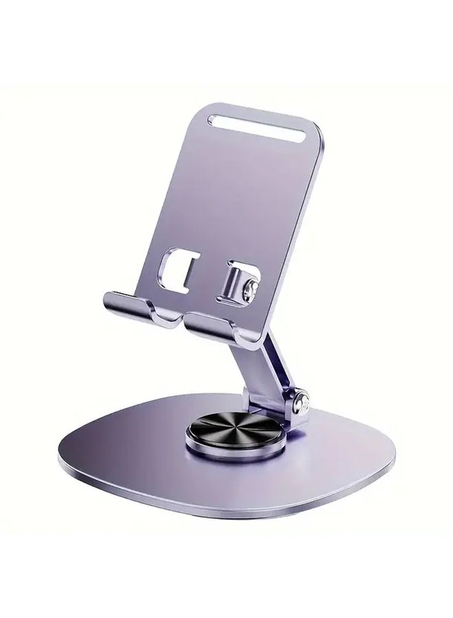 Purple 360 Rotating Metal Phone Tablet Stand Adjustable Height Tilt Suction Base - Image 4