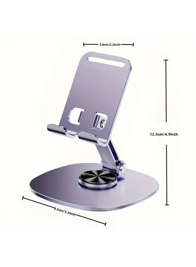 Purple 360 Rotating Metal Phone Tablet Stand Adjustable Height Tilt Suction Base - Image 3