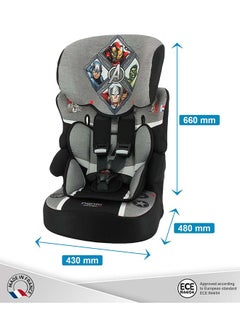 Nania Beline Carseat For Group 1/2/3, 2-10 years, Avengers Heroes, Grey  - Image 3