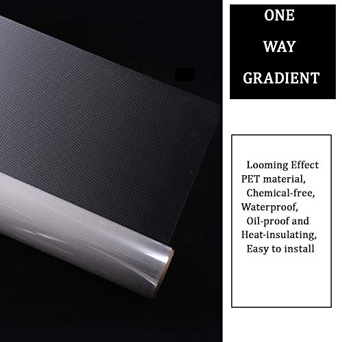 MEGICOLIM Decorative Semi - Privacy Window Film One Way Gradient Dot Patterns Glass Sticker for Home Office Meeting Room, 24Inch x 60Inch - Image 4
