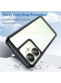 erorex For Redmi 13C 5G Cover Case Redmi 13C 4G Poco C65 Case Phone Crystal Back Cover Ultra Hybrid Anti Yellowing Mil Grade Anti Drop With Screen Protector Black Xc  - Image 2