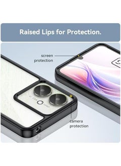 erorex For Redmi 13C 5G Cover Case Redmi 13C 4G Poco C65 Case Phone Crystal Back Cover Ultra Hybrid Anti Yellowing Mil Grade Anti Drop With Screen Protector Black Xc  - Image 5