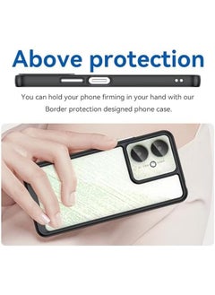 erorex For Redmi 13C 5G Cover Case Redmi 13C 4G Poco C65 Case Phone Crystal Back Cover Ultra Hybrid Anti Yellowing Mil Grade Anti Drop With Screen Protector Black Xc  - Image 3