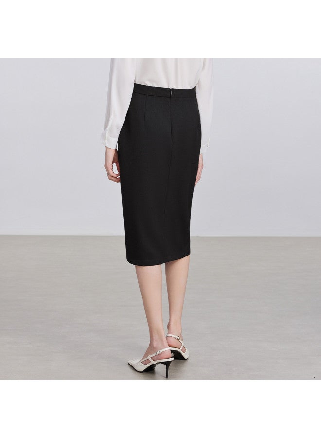 Fapai Comfortable And Easy-to-care Business Casual Midi Skirt Fashion Commuting Simple Versatile Blazer Skirt Women - Image 3