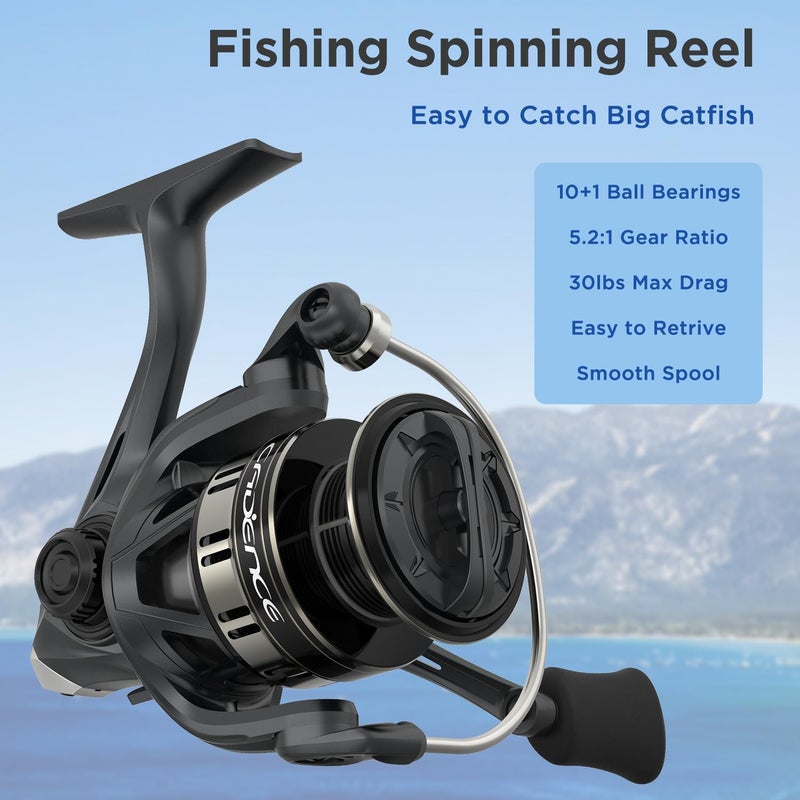 Cadence [2025 Silky] Cadence Ideal Spinning Reel, Super Smooth Fishing Reel with 10 + 1 BB for Freshwater, Durable and Powerful Reel with 30LBs Max Drag & 6.2:1, Great Value& Tuned Performance - Image 2
