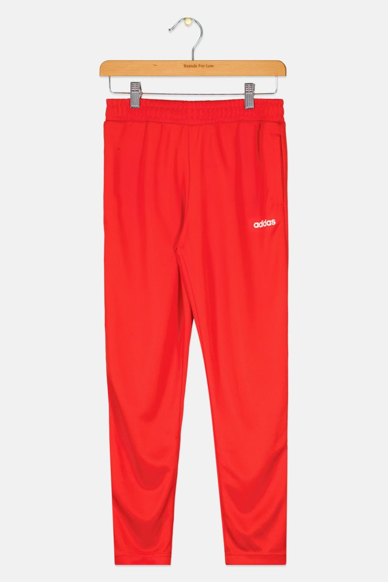 Adidas سروال رياضي خارجي للبنات بشعار العلامة التجارية، أحمر - Image 2