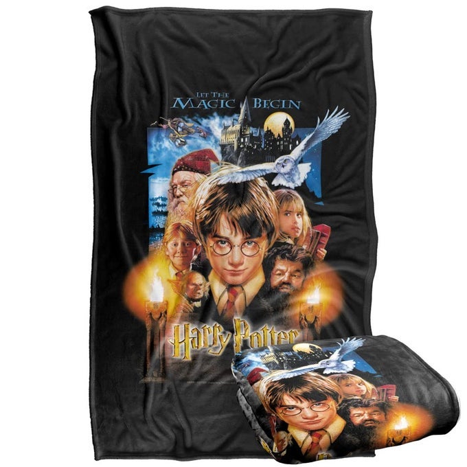 HARRY POTTER MOVIE POSTER SILKY TOUCH SUPER SOFT THROW BLANKET 36 X 58
