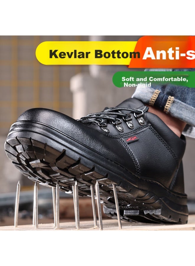 GUYISA Guyisa Men's Safety Shoes Waterproof Dustproof Steel Toe Cap Steel Plate Anti-smashing Anti-piercing Protective Work Shoes 876 39 - Image 5