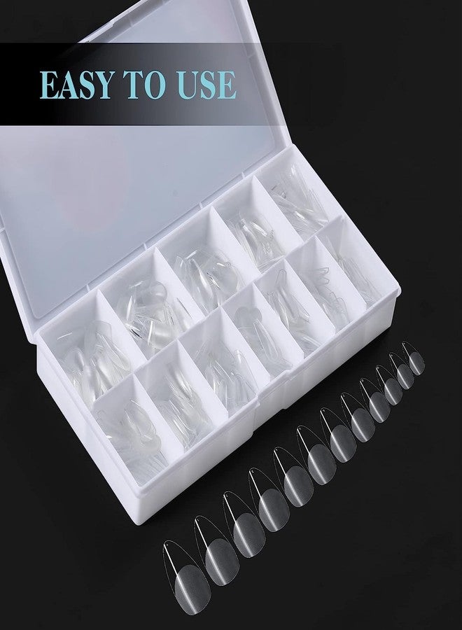 NAILWIND Gel Kit, Soft Tips, False Nails for Art Polish Soak Off Lamp Easy Extensions Acrylic Fake Press on Tips (05 - Long Stiletto, 500 - PCS) - Image 2