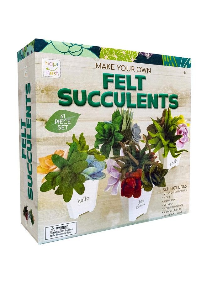 Hapinest Make Your Own Potted Felt Succulents ; Diy Arts And Crafts Kit For Adults Teens And Kids Girls Ages 6 7 8 9 10 11 12 Years Old And Up ; Art Project Gifts ; Hobbies For Women - Image 2