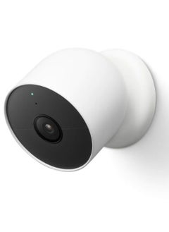 جوجل كاميرا Google Nest - دقة 1080 بكسل، 30 إطارًا في الثانية، للاستخدام الداخلي/الخارجي، مجال رؤية 130 درجة، رؤية ليلية 20 قدمًا، كشف الحركة، حماية من الغبار والماء IP54، الثلج | الطراز: GA01317-US  - Image 1