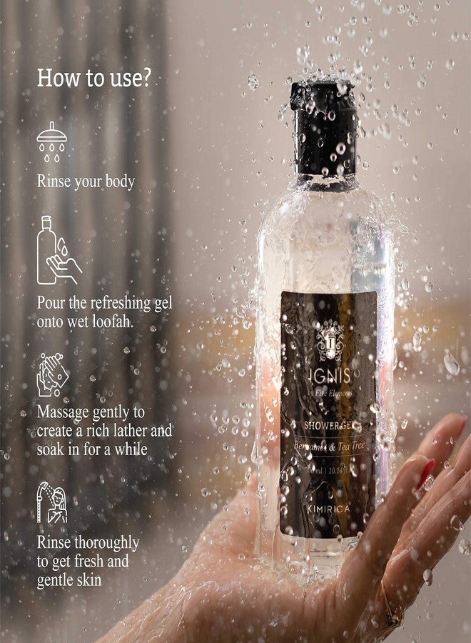 كيميريكا مجموعة كيميريكا إغنيس للعناية بالجسم للرجال، جل استحمام، لوشن للجسم، برائحة البرغموت وشجرة الشاي المهدئة | 300 مل × 2 | نباتي 100% - Image 3