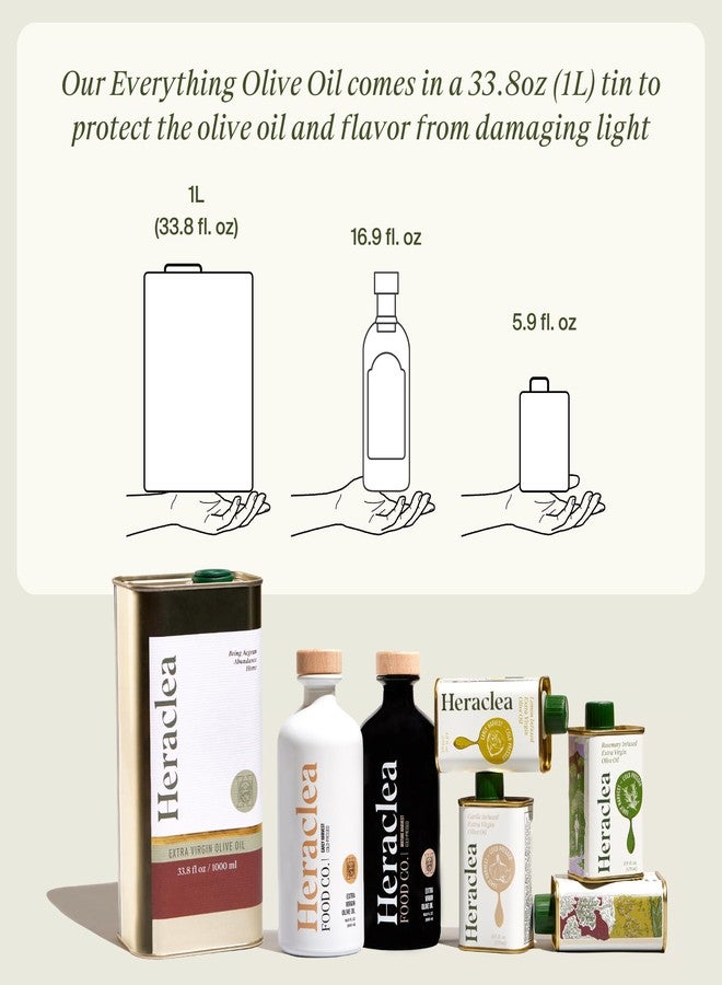 Heraclea - Everything Oil - Extra Virgin Olive Oil - Organic Olive Oil - Extra Virgin - Cold Pressed - Polyphenol Rich EVOO - 33.8oz Bottle - Image 2