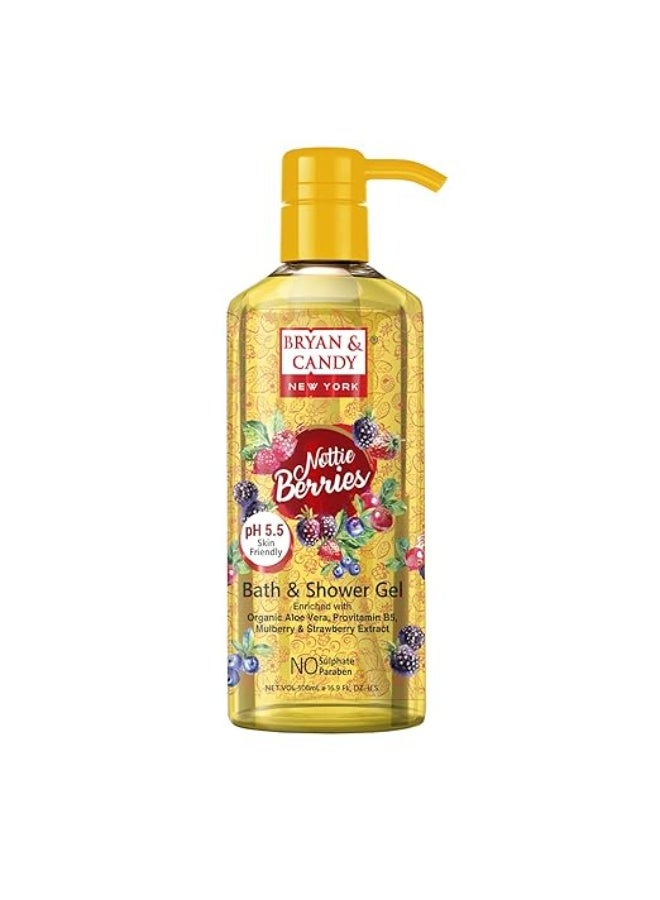 Bryan & Candy Shower Gel with Aloe Vera. Gentle, Moisturizing Body Wash for Soft, Supple Skin (Nottie Berries Shower Gel, 500ml) - Image 1