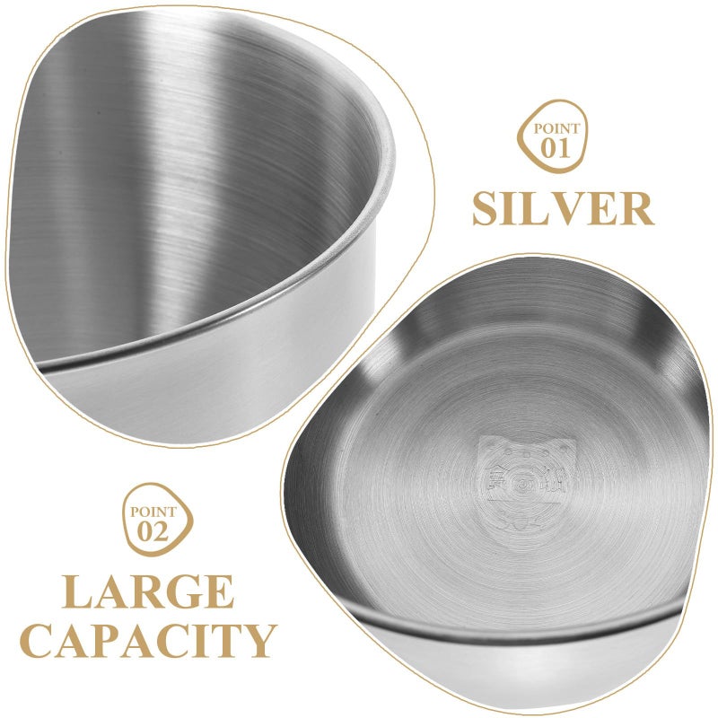 Stainless Steel Mixing Bowl 19cm Deep Non Slip Kitchen Prep Bowl for Baking Cake and Salad - Image 4