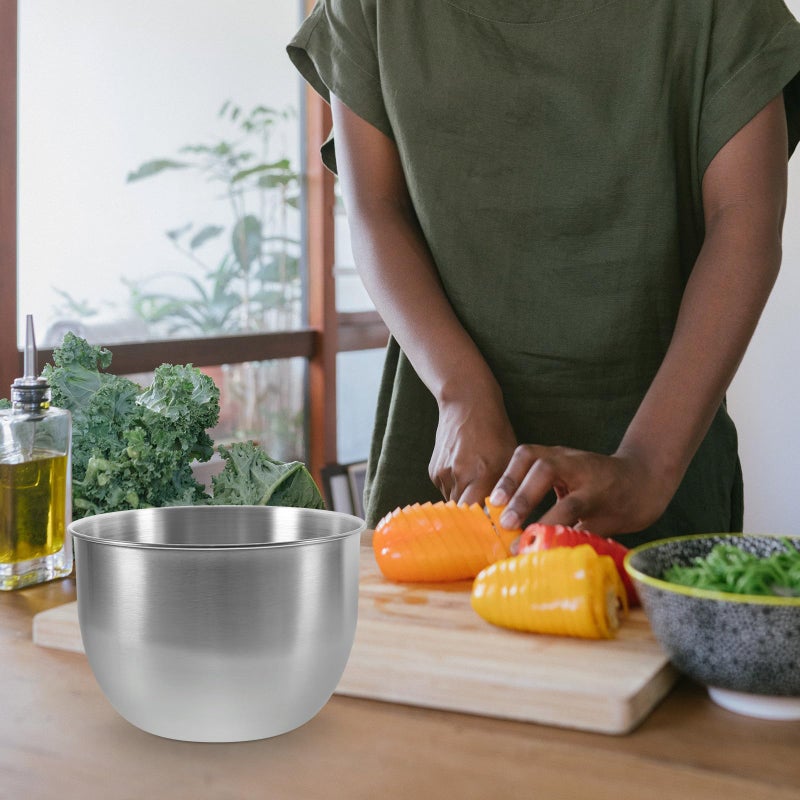 Stainless Steel Mixing Bowl 19cm Deep Non Slip Kitchen Prep Bowl for Baking Cake and Salad - Image 5