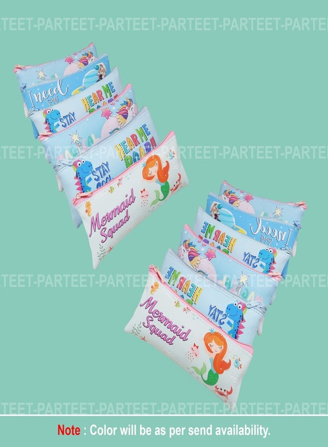 PARTEET Silicone Birthday Party Return Gift - 12Pc Cartoon Printed Multipurpose Pouches with Stationery for Kids (Assorted Design), Multicolor - Image 5