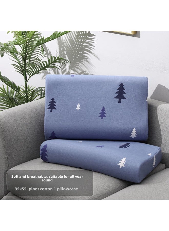 Summer Ice Silk Latex Pillowcase 40x 60 Pair Pack 30X50 Single Adult One Single Cool Pillow Jacket-Color:35x55x10 -Specifications:(tencel) Light Luxury Life  - Image 1