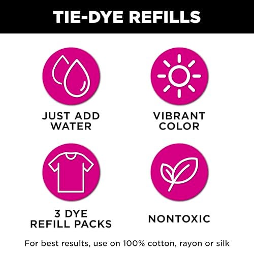 Tulip, Fuchsia One-Step Tie Kit Dye Refill Packs - Image 2