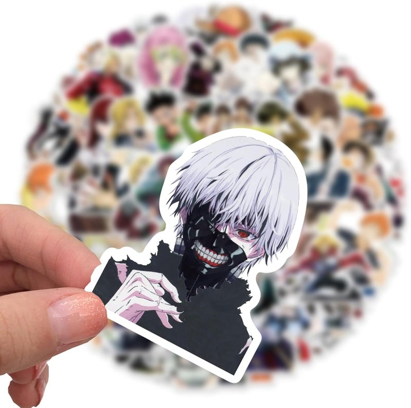 MINRAIN 100PCS Japanese Anime Mixed Funny Cartoon Waterproof Stickers for Water Bottles - Image 5