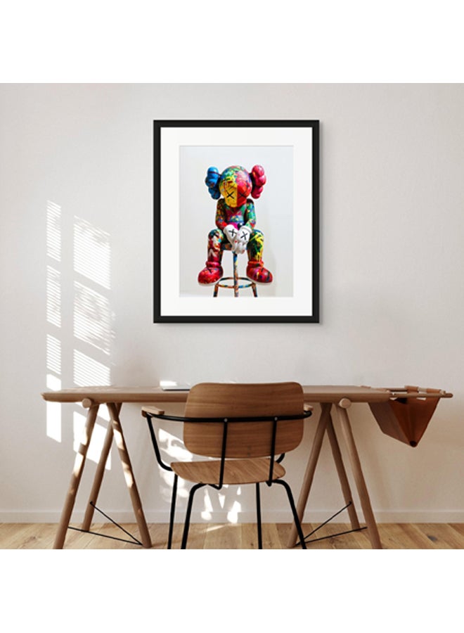 آرت دیکور  ديكور فني مؤطر بطباعة صورة فنية جميلة لفن البوب ​​KAWS، عمل فني معاصر مميز، ديكور حائط لغرفة المعيشة، غرفة النوم، المكتب، المنزل، الفنادق - Image 2