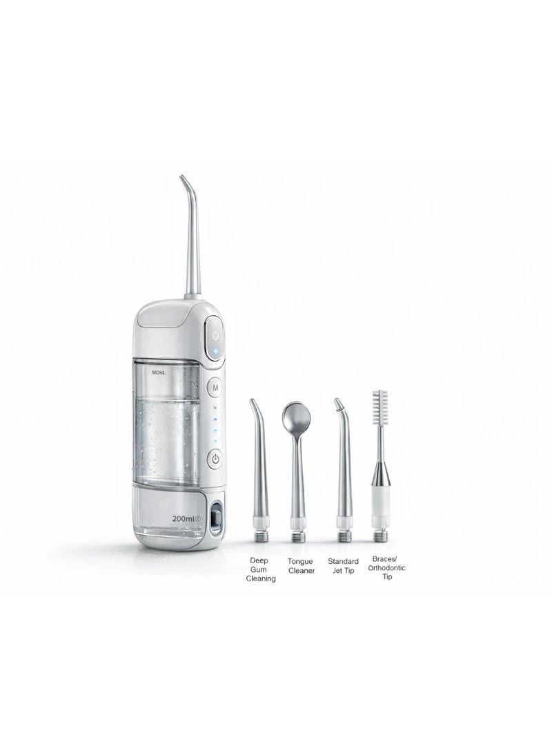 China Made Water Flosser for Travel With 5 Cleaning Modes Rechargeable, Includes 4 Jet Tips Portable Electric Dental Oral Irrigator for Smile Teeth Braces  | WIDGETS MATRIX - Image 4